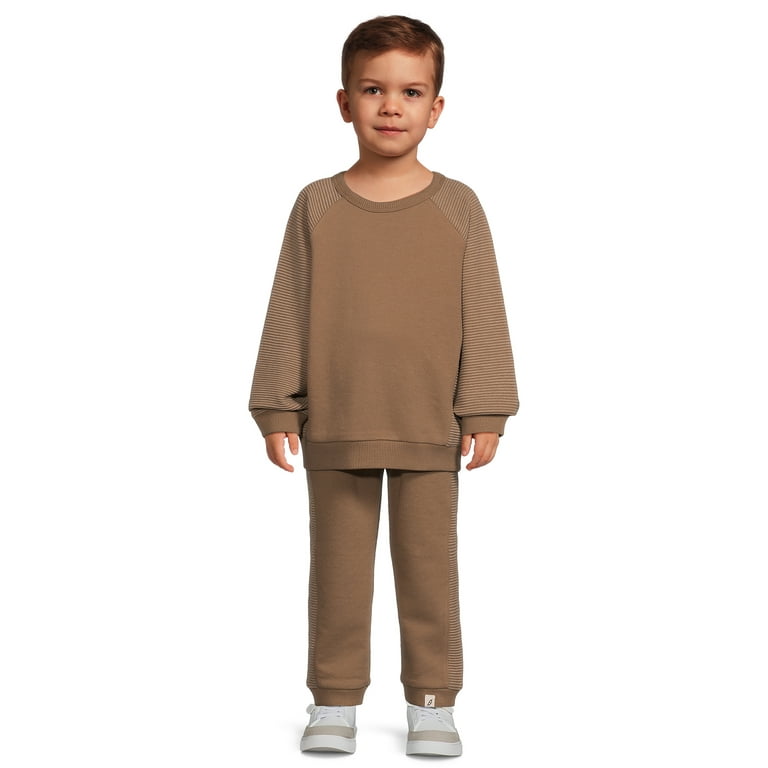 easy peasy Toddler Boy Sweatshirt and Jogger Pants Outfit Set, 2-Piece,  Sizes 12M-5T