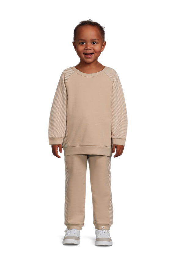 easy peasy Toddler Boy Sweatshirt and Jogger Pants Outfit Set, 2-Piece, Sizes 12M-5T