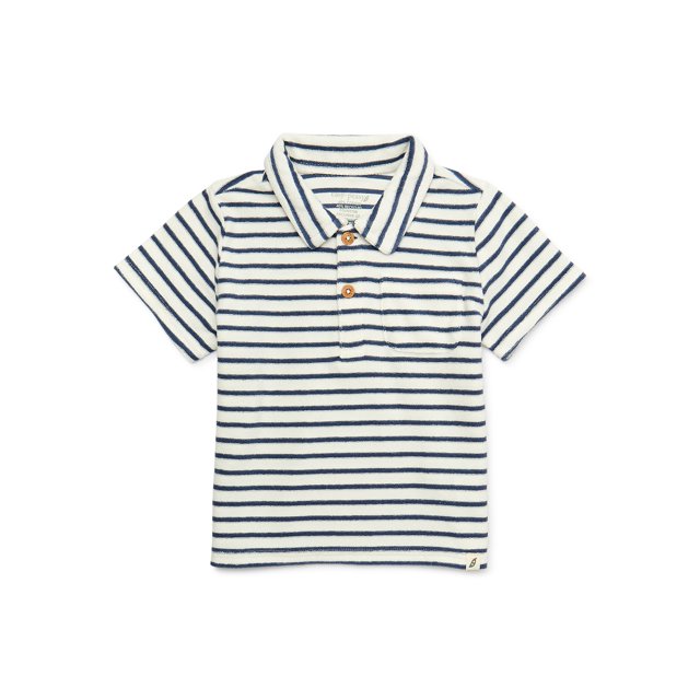 easypeasy Toddler Boy Terry Short Sleeve Polo, Sizes 12M5T