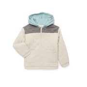 easy-peasy Toddler Boy Quilted Gauze Hooded Zip-Up Jacket, Sizes 18M-5T