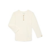 easy-peasy Toddler Boy Ribbed Henley with Long Sleeves, Sizes 18M-5T