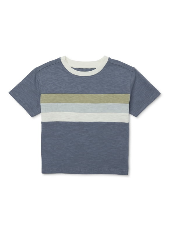 easy-peasy Toddler Boys? Striped Ringer T-Shirt with Short Sleeves, Sizes 18M-5T