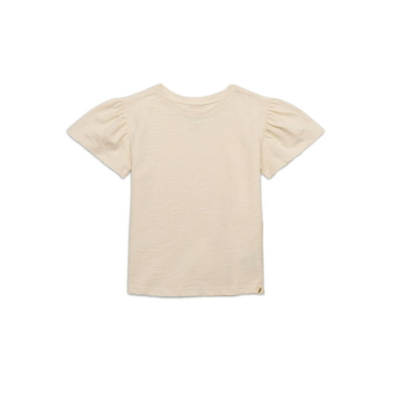 easy-peasy Toddler Girl Essential Soft Seam Short Ruffle Sleeve Tee, Sizes 18M-5T