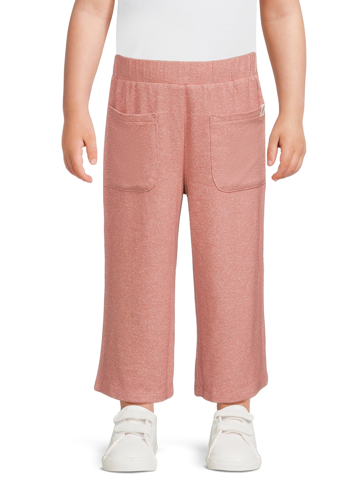 easy-peasy Toddler Girl Hacci Wide Leg Pant, Sizes 12 Months-5T