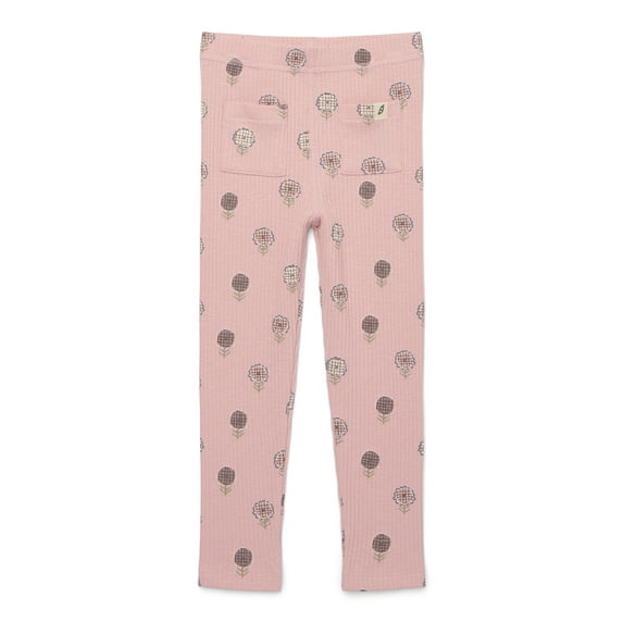 easy-peasy Toddler Girl Holiday Pocket Rib Leggings, Sizes 18M-5T