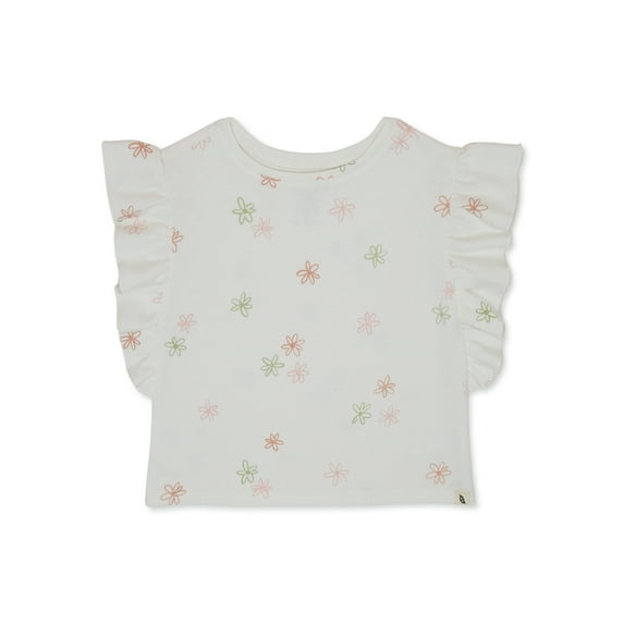 easy-peasy Toddler Girl Knit Ruffle T-Shirt, Sizes 18M-5T