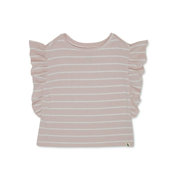 easy-peasy Toddler Girl Knit Ruffle T-Shirt, Sizes 18M-5T