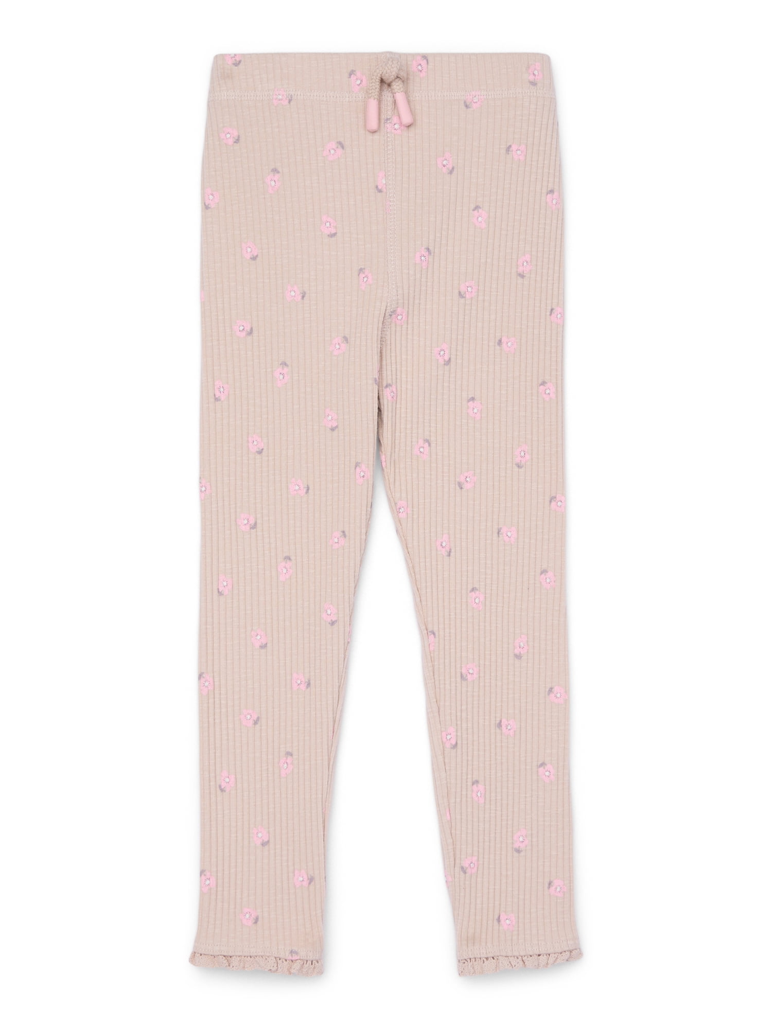 easy-peasy Toddler Girl Lace Hem Rib Leggings, Sizes 18M-5T - Walmart.com