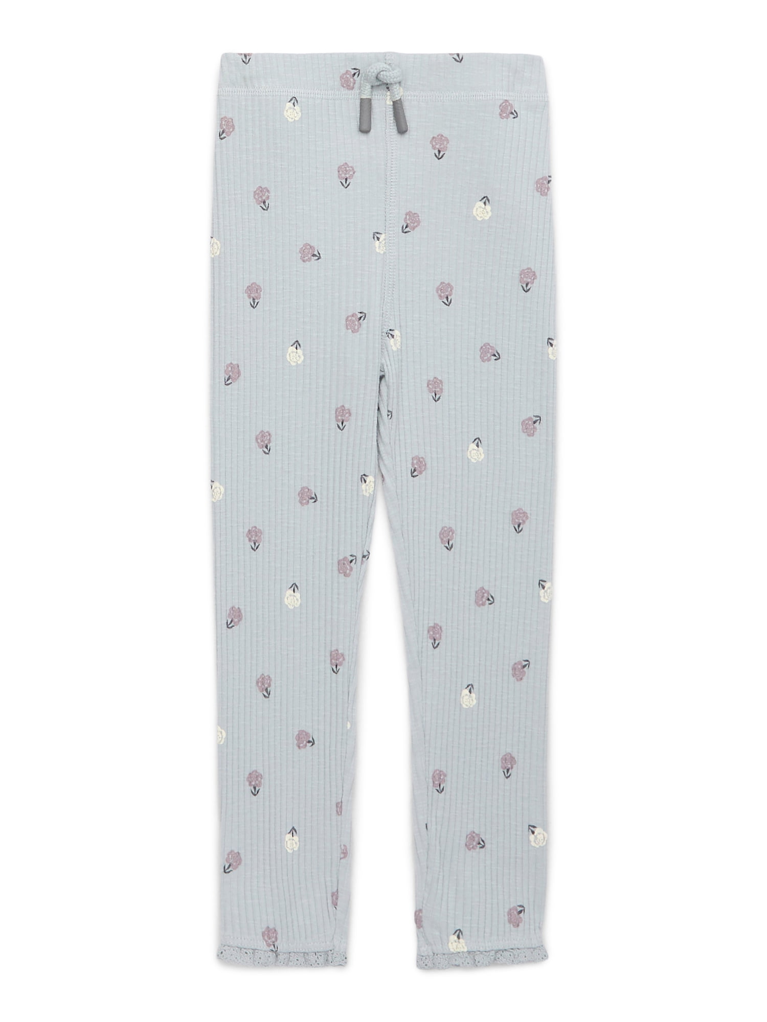 easy-peasy Toddler Girl Lace Hem Rib Leggings, Sizes 18M-5T - Walmart.com