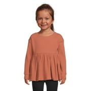 easy-peasy Toddler Girl Long Sleeve Babydoll Top, Sizes 12 Months-5T