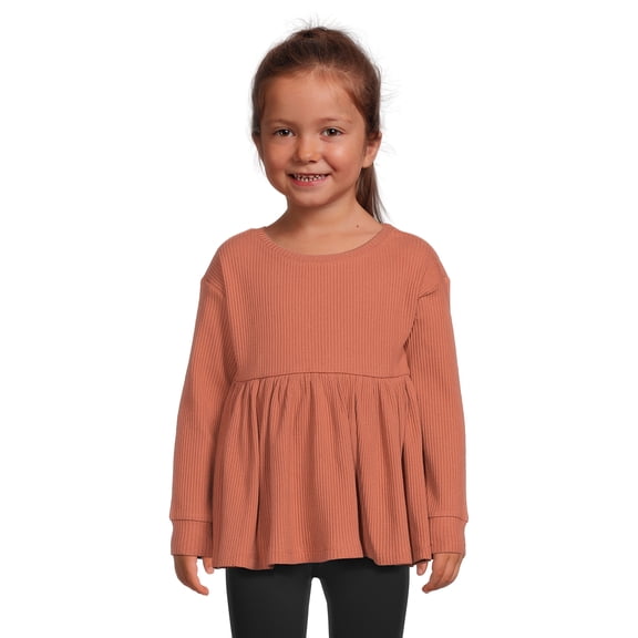 easy-peasy Toddler Girl Long Sleeve Babydoll Top, Sizes 12 Months-5T
