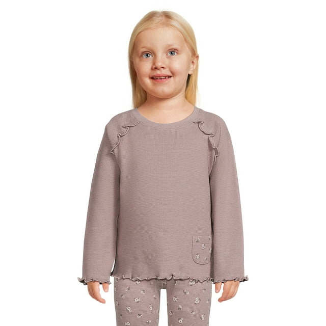 easypeasy Toddler Girl Long Sleeve Pocket TShirt, Sizes 12 Months5T