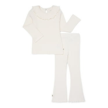 easy-peasy Toddler Girl Rib T-Shirt and Leggings Outfit Set, 2-Piece, Sizes 18M-5T