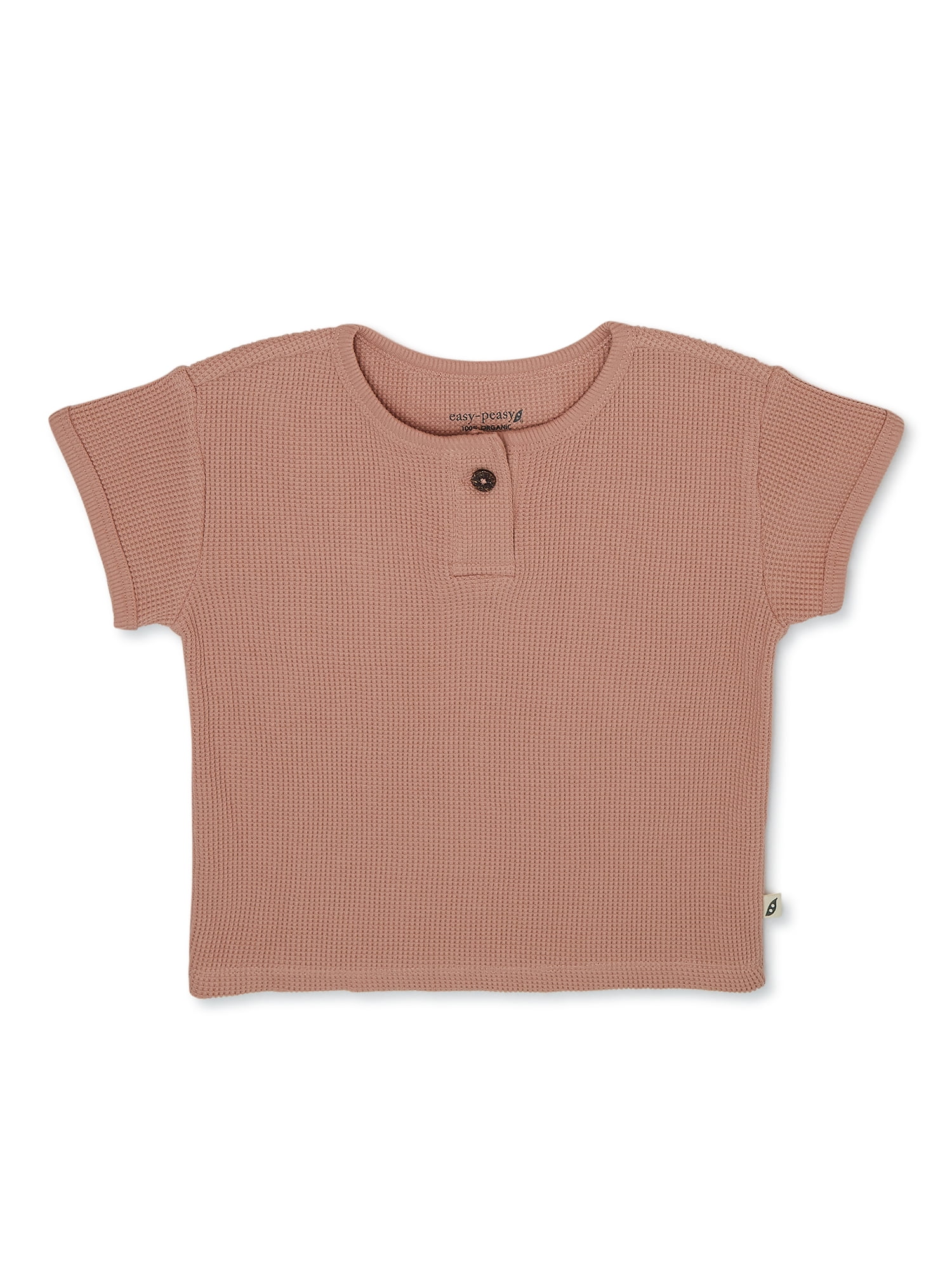 easy-peasy Toddler Girl Short Sleeve Waffle T-Shirt, Sizes 18M-5T