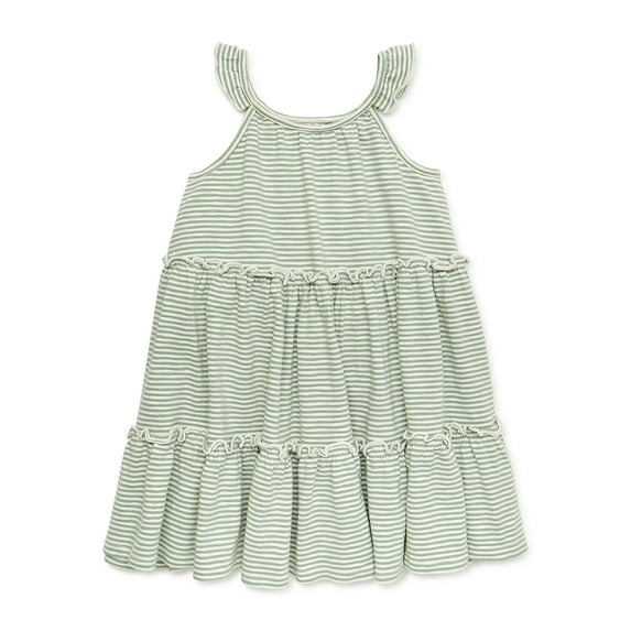 easy-peasy Toddler Girl Sleeveless Tiered Ruffle Dress, Sizes 12M-5T