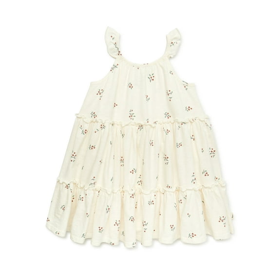 easy-peasy Baby and Toddler Girl Tiered Ruffle Dress, Sizes 12 Months - 5T