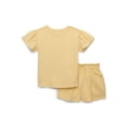 thumbnail image 1 of easy-peasy Toddler Girls Organic Cotton Essential Soft Seam Tee & Shorts Set, 2-Piece, Sizes 18M-5T, 1 of 3