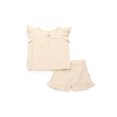 thumbnail image 1 of easy-peasy Toddler Girls Organic Dobby Check Ruffle Top & Shorts Set, 2-Piece, Sizes 18M-5T, 1 of 3