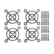 easycargo 4pcs 50mm fan grill 50mm guard black with screws black 50mm