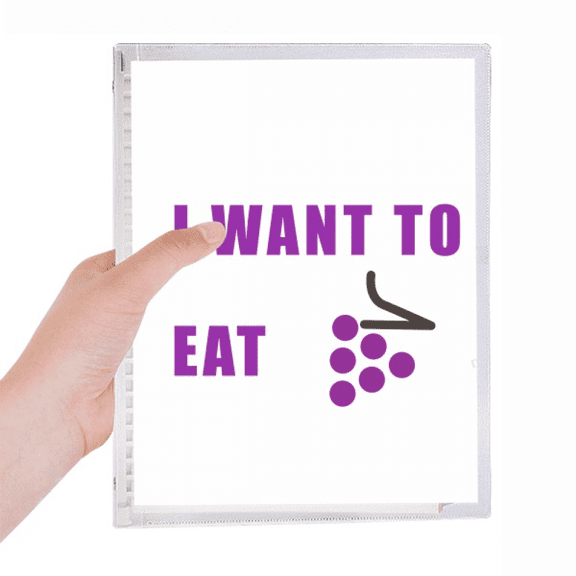 eat grape desire life notebook loose diary refillable journal statiry