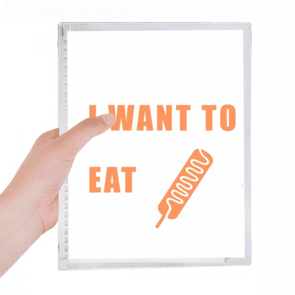 eat sausage desire life notebook loose diary refillable journal statiry