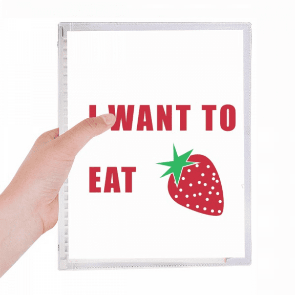 eat strawberry desire life notebook loose diary refillable journal statiry