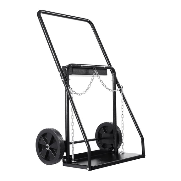 Dual Welding Cylinder Cart - Oxygen Acetylene Tank Cart with 10" Wheels
