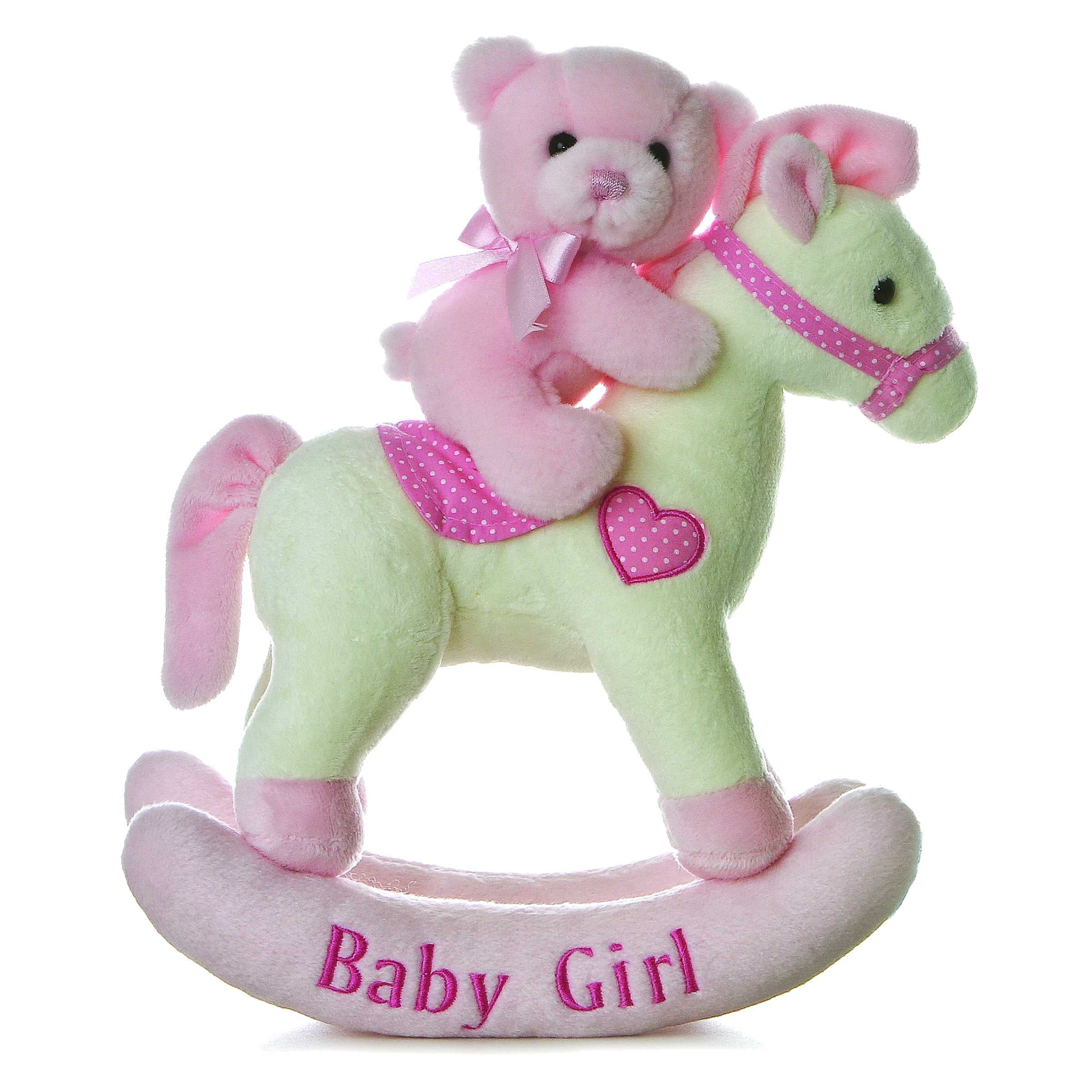 ebba - Medium Pink Musicals! - 12" Baby Girl Rocking Horse - Melodious ...