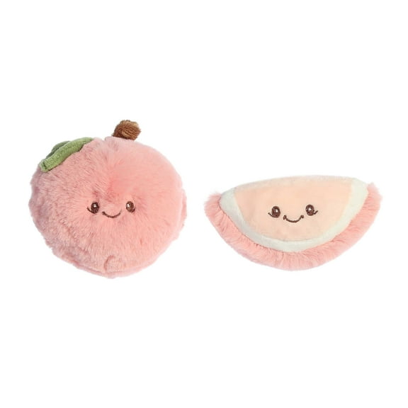 ebba - Mini Pink Precious Produce - Peach Rattle & Crinkle Set - Adorable Baby Stuffed Animal