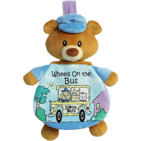 ebba - Small Brown Story Pals - 9" Wheels On The Bus - Educational Baby Stuffed Animal