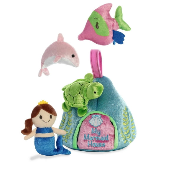 ebba - Small Multicolor Baby Talk - 6" My Mermaid House - Engaging Baby Stuffed Animal