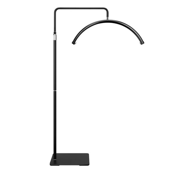 ebrlaxin Half Moon Light - LED Floor Lamp for and Eyelash Extensions, Tattoos, Estheticians, Office, Living Room, Working, and Reading - Cool/Warm Light, Adjustable Height & Angle & Brightness C86