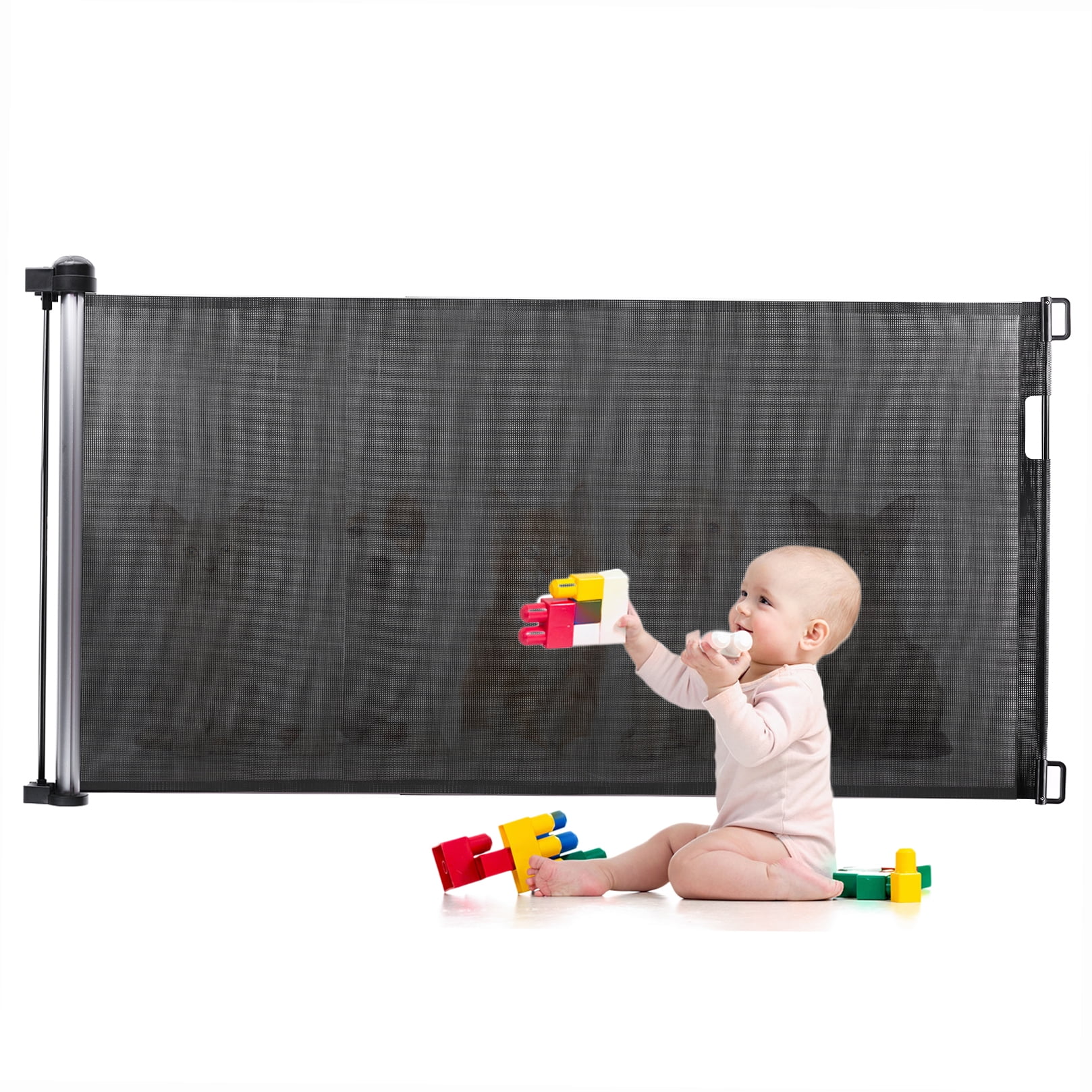 eccomum Retractable Safety Gate 34 inch Tall Extends to 61 inch
