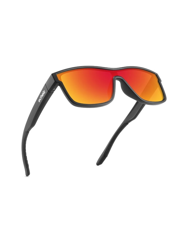 TR90 Polarized Sports Fishing Sunglasses with UV400 Protection, Non-Slip TPE Rubber Frame Eyewear for Men Women, Model PN26116