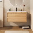eclife 30" Floating Bathroom Vanity with Ceramic Integrated Sink Combo