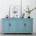 thumbnail image 1 of eclife Kitchen Sideboard Coffee Bar Cabinet Accent Storage Cabinet Blue, 1 of 5