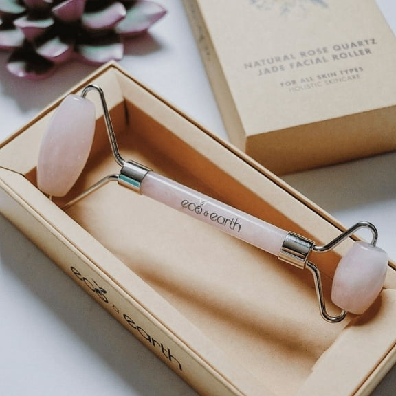 eco & earth Natural Rose Quartz Jade Face Roller