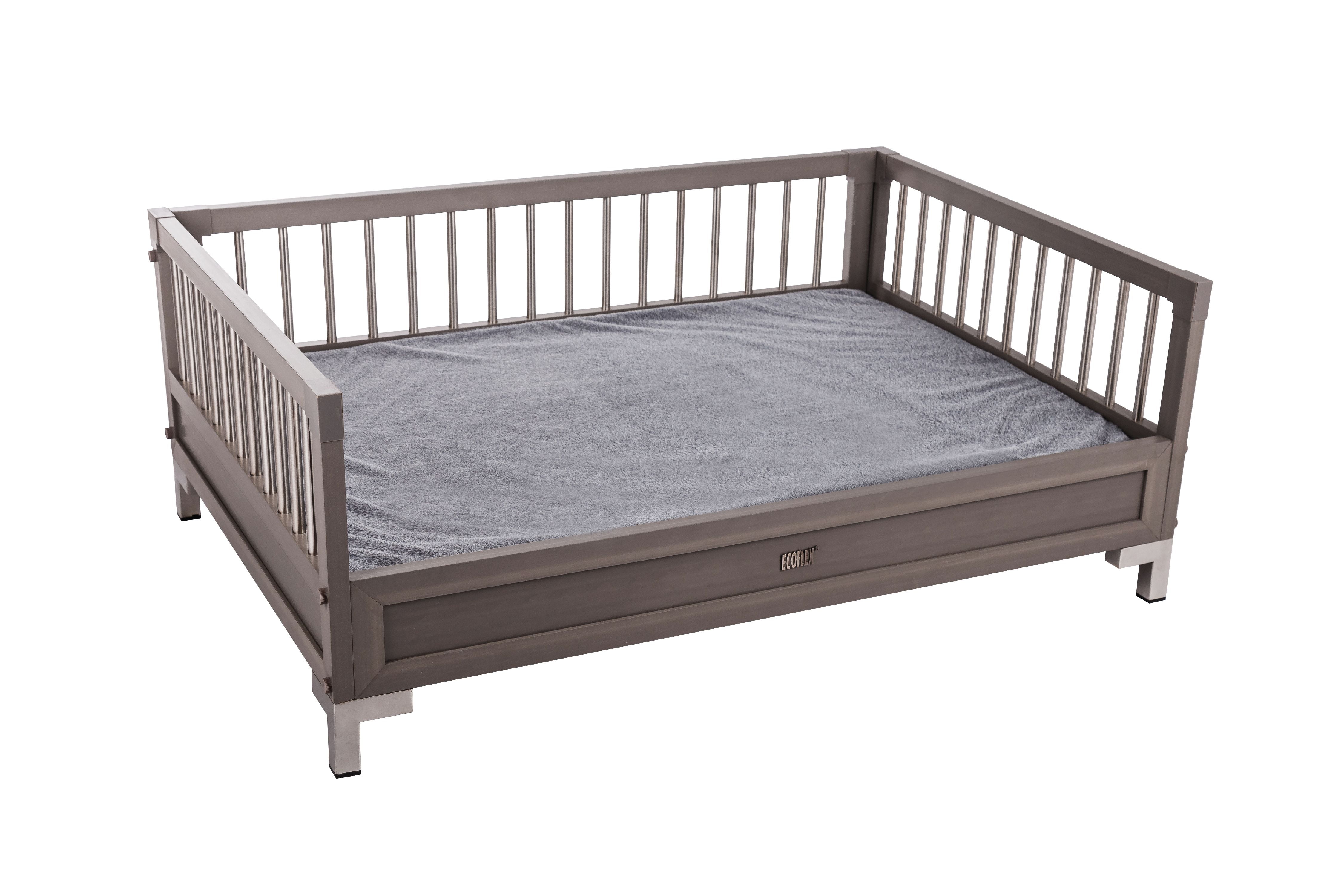 ecoFLEX Raised Dog Bed with Memory Foam Cushion - Grey X-Large
