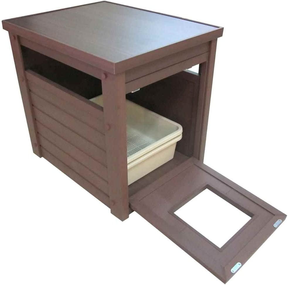 Russet Brown Eco-Friendly Litter Box Cover and End Table