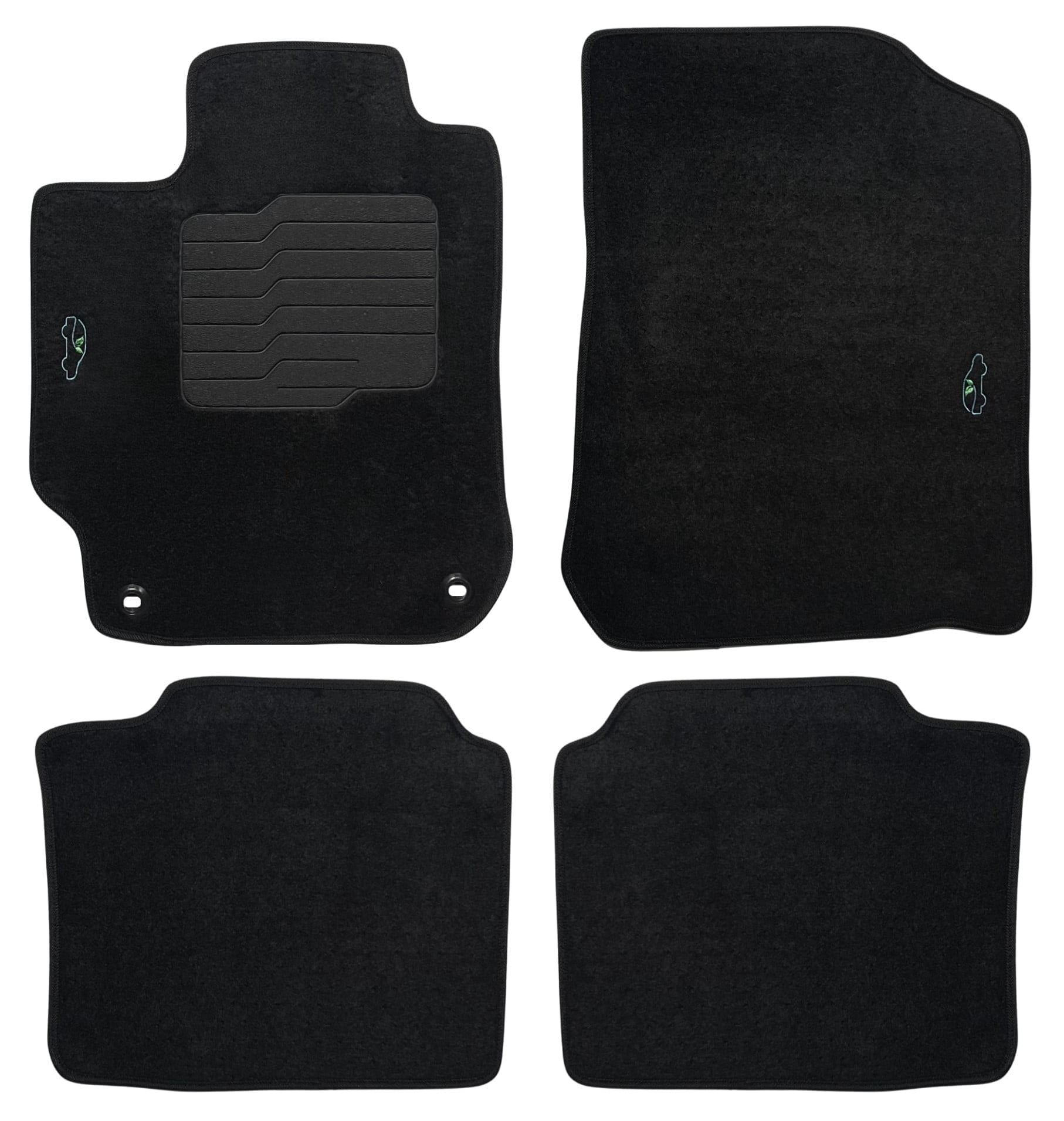 ecoMats Carpet Floor Mats Custom Fit for 2012 to 2017 Toyota Camry with Anti-Slip Heel Pad and Safety Locks - Front and Rear