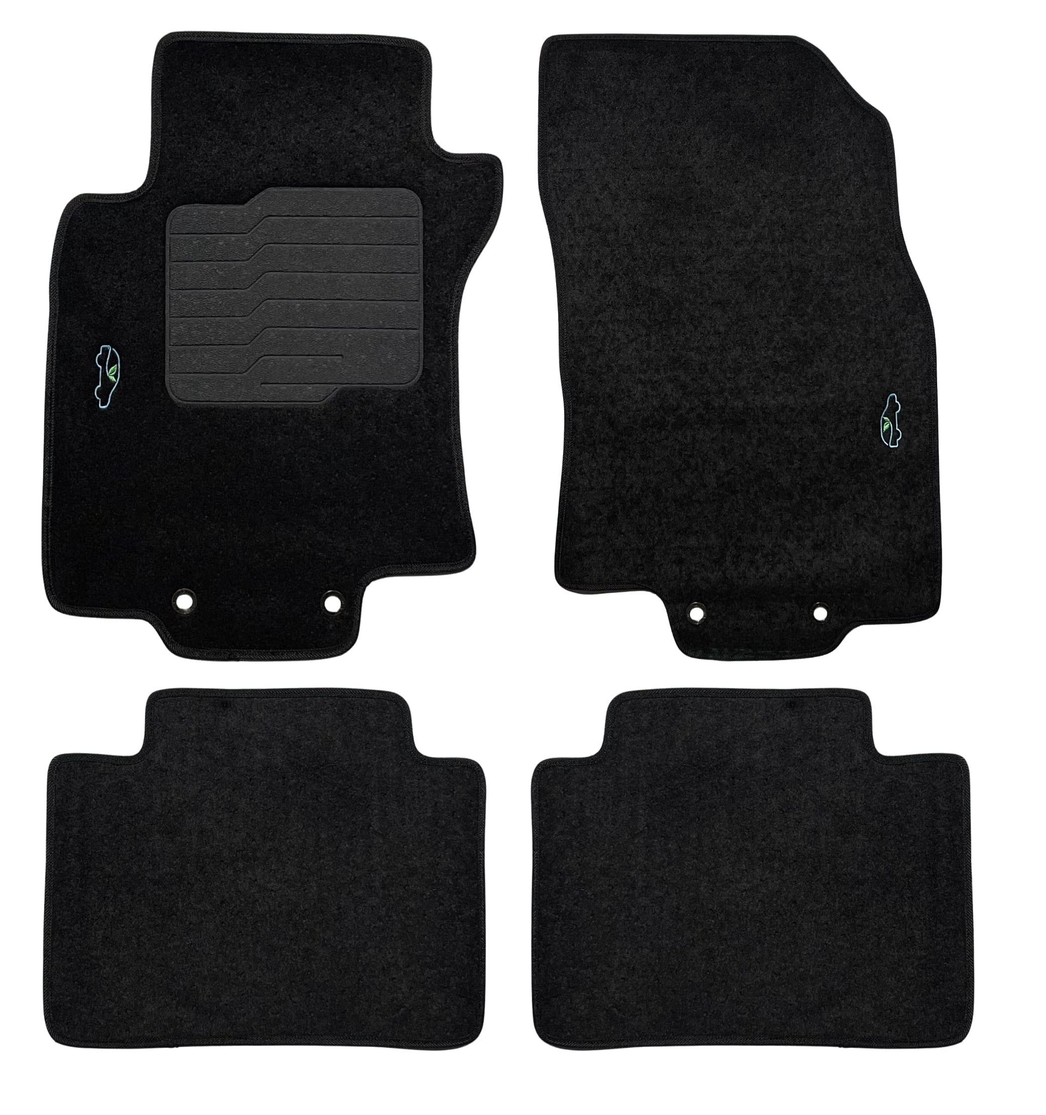 ecoMats Carpet Floor Mats Custom Fit for 2014 2015 2016 2017 2018 2019 Nissan Rogue Front and Rear Row Perfect Fit (Does not Fit Rogue Sport)