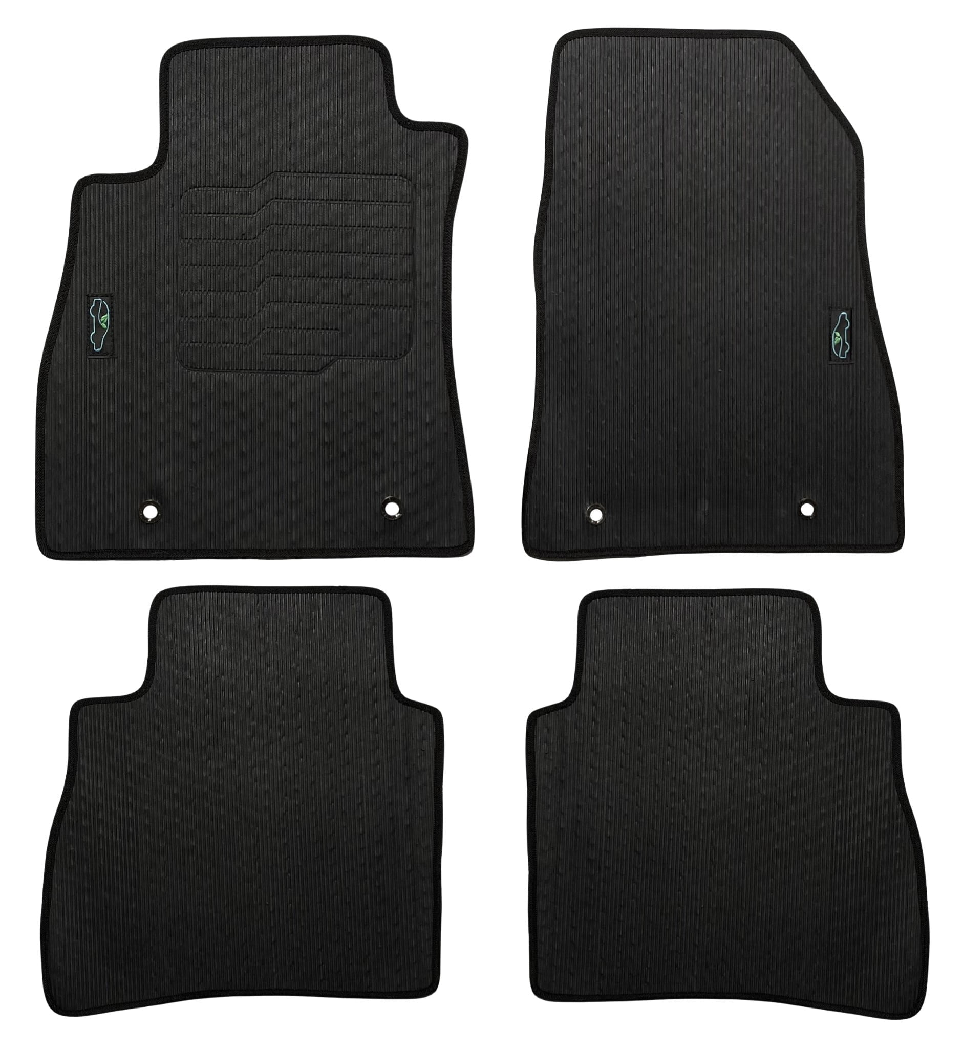 ecoMats Floor Mats for 2013 to 2019 Nissan Sentra with Safety Locks - All-Weather - Front and Rear - Black