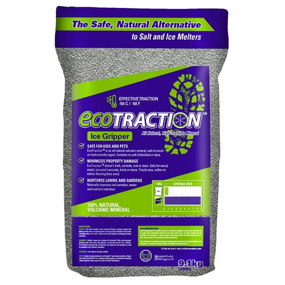 ecoTraction ET9RB Snow and Ice Traction Mineral Granules, 20 Pound Bag