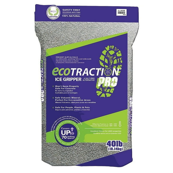 ecoTraction Pro ET40X Snow and Ice Traction Mineral Granules, 40 Pound Bag