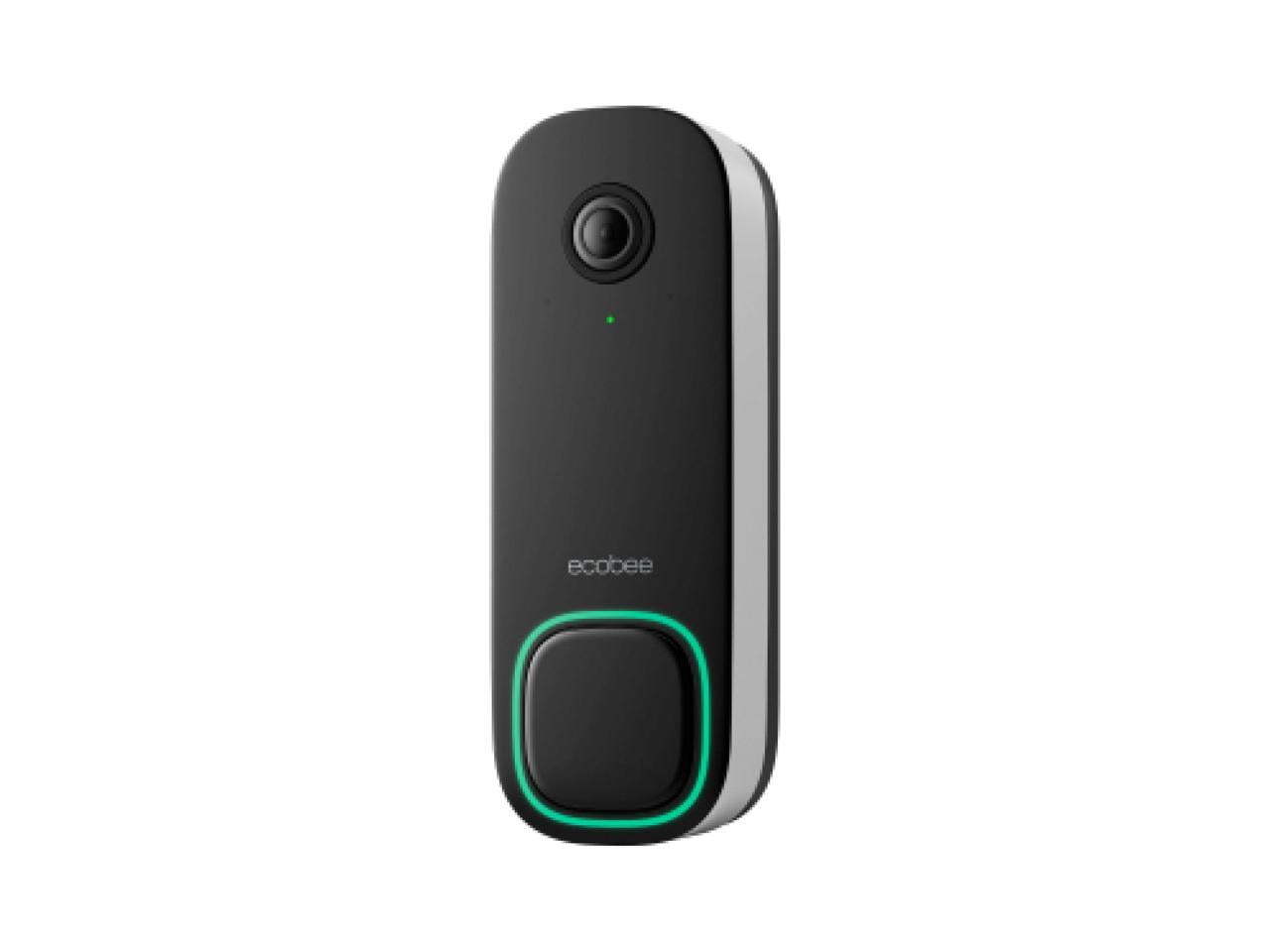 ecobee Night Vision 1080p Video Surveillance Cameras with Wired Smart Doorbell Camera, Black