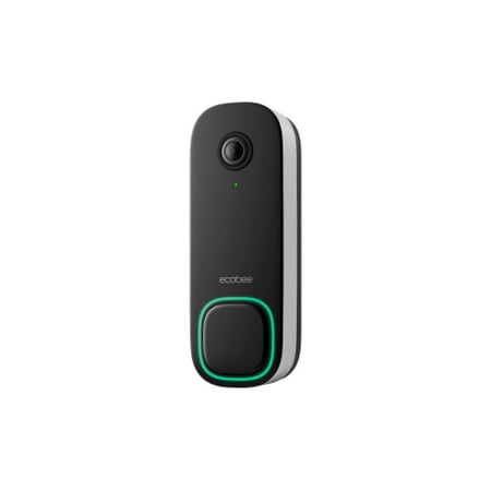 ecobee - Smart Video Doorbell - Wired with Advanced Person and Package Detection - Black