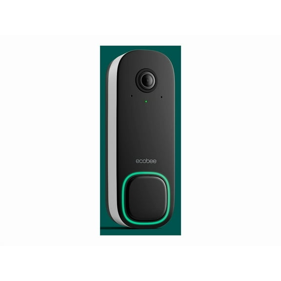 ecobee Night Vision 1080p Video Surveillance Cameras with Wired Smart Doorbell Camera, Black