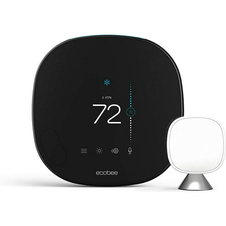 ecobee SmartThermostat Glass Touch & Voice Control, Black