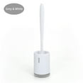 thumbnail image 1 of ecoco Toilet Brush and Holder Set Toilet Bowl Brush Bathroom Hollow Drainage Holder Toilet Soft Cleaner Brush Kit with Caddy, 1 of 7