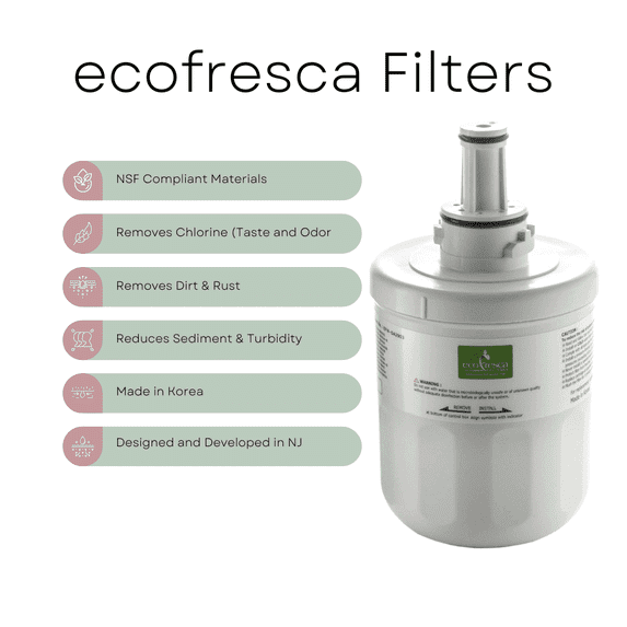 ecoFresca Refrigerator Water Filters for Samsung DA29-00003A, DA29-00003B, DA29-00003F, and DA29-00003G